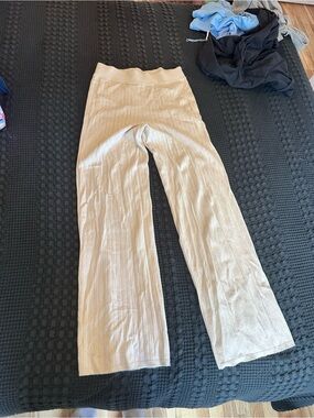 Abercrombie Ribbed Knit Wide-Leg Pants